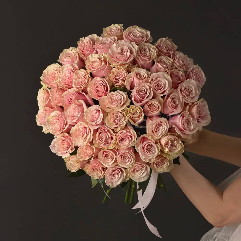 223370 Букет из 51 нежно-розовой розы